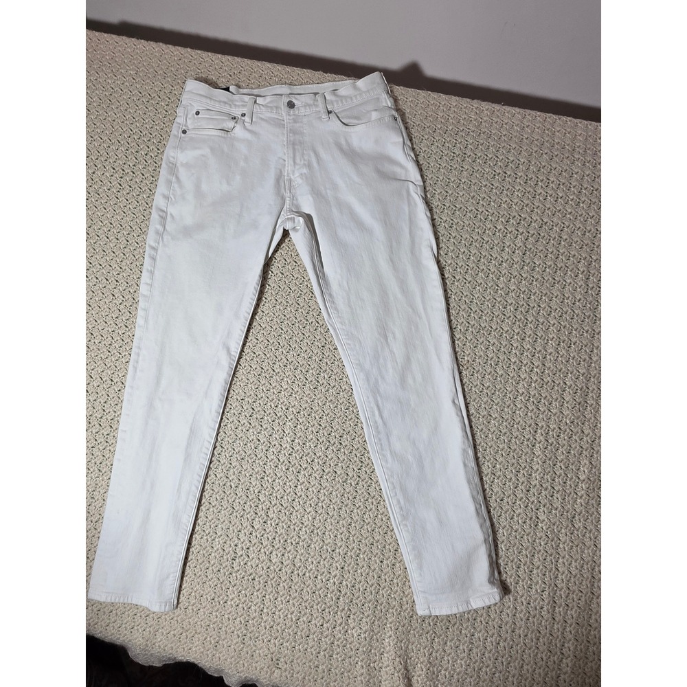 Abercrombie & Fitch Athletic Skinny Jeans Mens 33x32 White Excellent Stretch